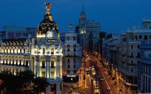 The charming streets of Madrid night